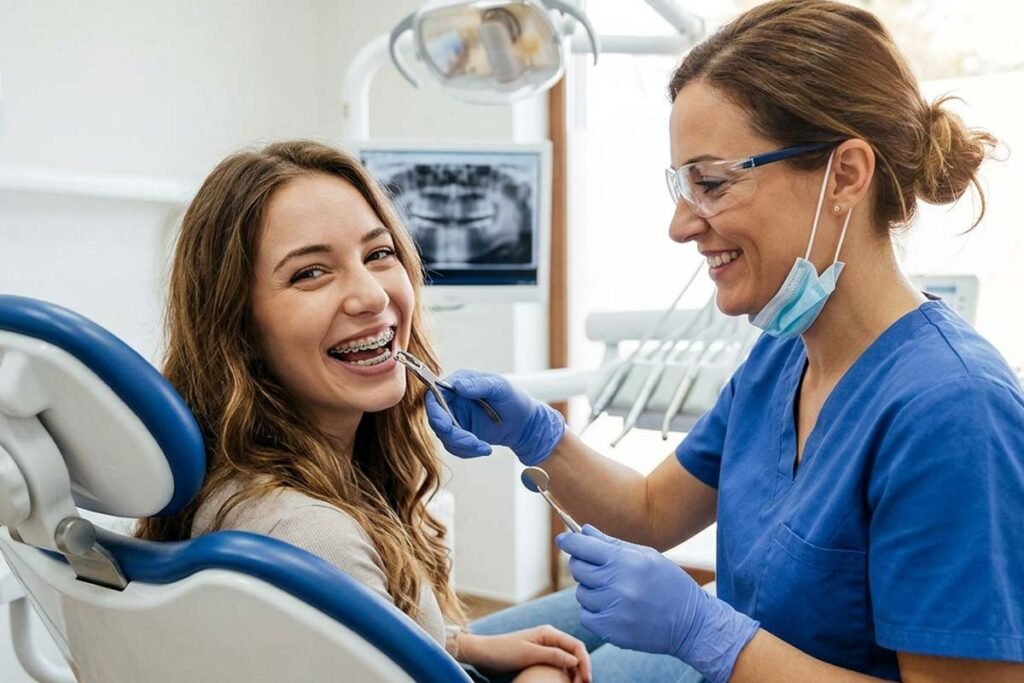 I just got my braces on - post operative